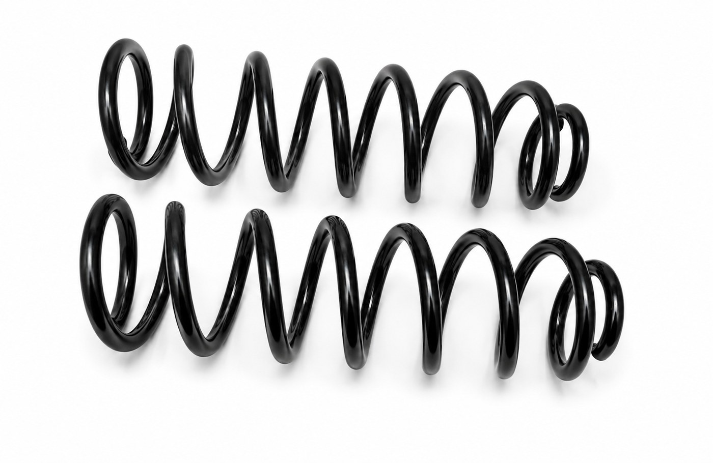 Pair of black coil springs